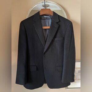Michael by Michael Kors (Black Camel Hair) Sport Coat with Notched Lapels.